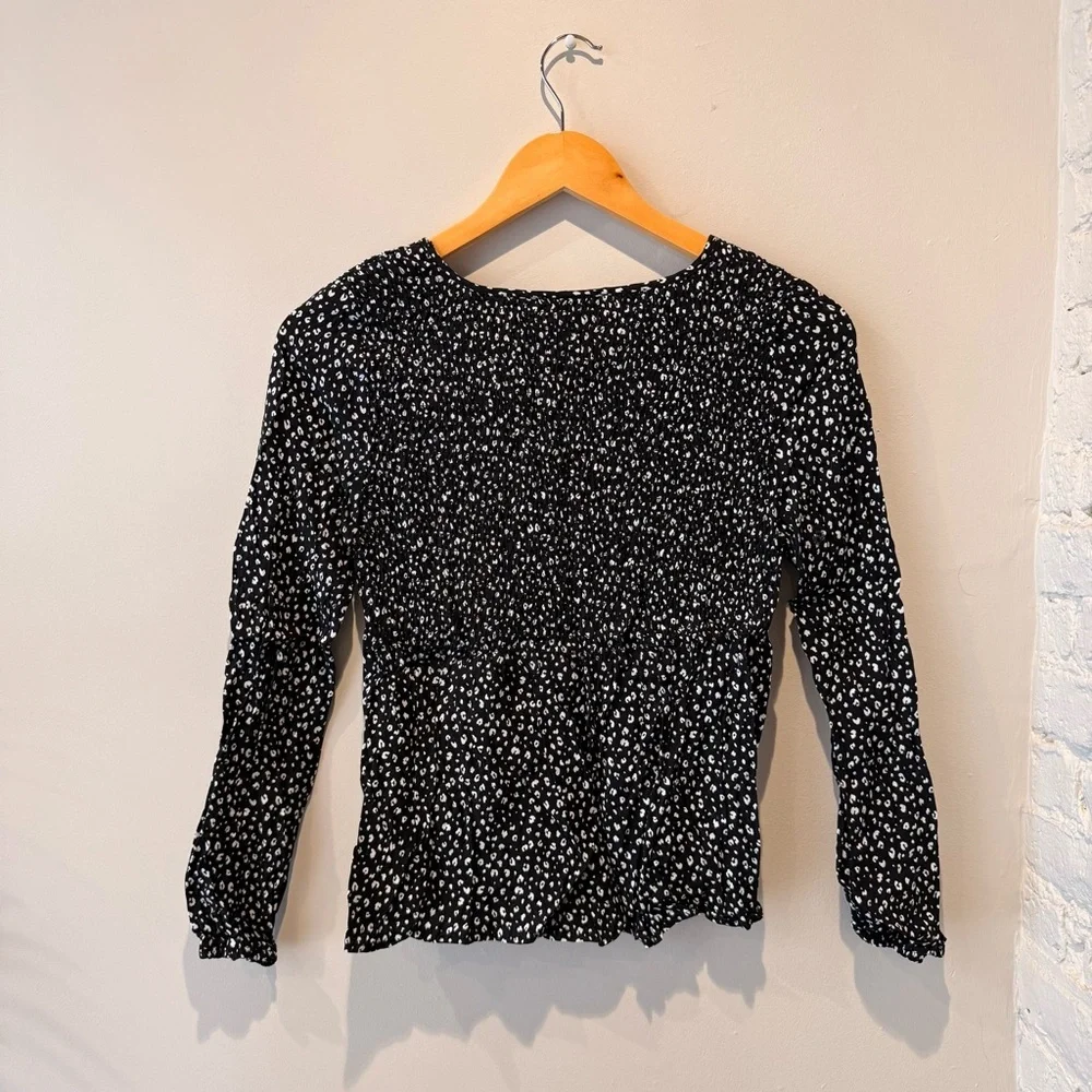 Urban Romantics Black & White Cheetah Print Blouse